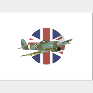 Hawker Typhoon British WW2 Airplane Posters and Art